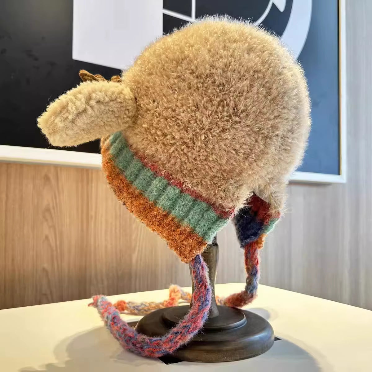 Archi Handwork Christmas Santa Claus Reindeer Antler Hat Horns Headgear Warm Helmet Cosplay Props